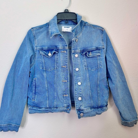 Old Navy Light Blue Denim Jacket Kids XL (14-16) - Picture 1 of 9